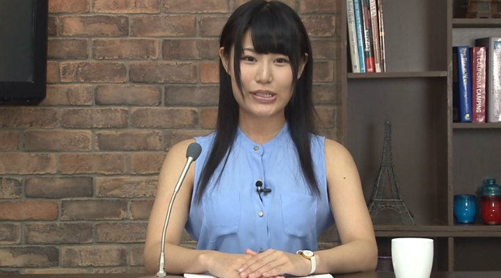淫語女子アナに顔射！